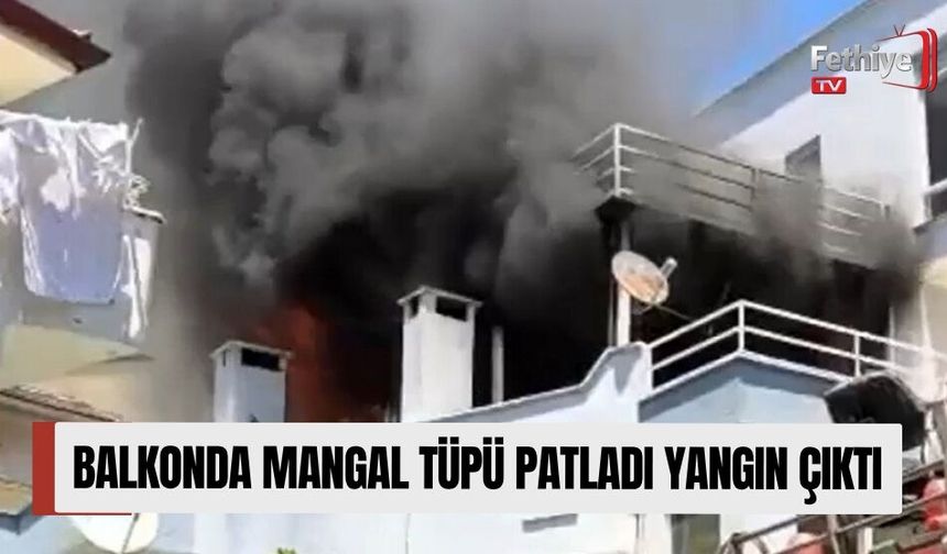 Balkonda Mangal Tüpü Patladı Yangın Çıktı