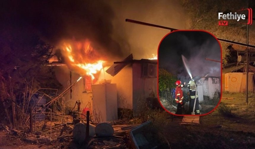 Fethiye’de Çıkan Yangında Tek Katlı Müstakil Ev Kullanılamaz Hale Geldi.
