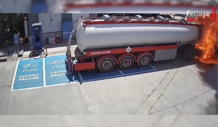 Fethiye’deki Tanker Yangınının Güvenlik Kamera Kayıtları Ortaya Çıktı