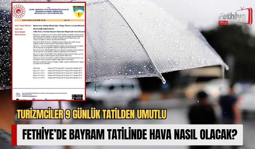 Fethiye’de Bayram Tatilinde Hava Nasıl Olacak? Turizmciler 9 Günlük Tatilden Umutlu