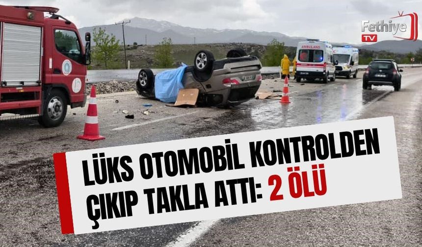 Lüks Otomobil Kontrolden Çıkıp Takla Attı: 2 Ölü
