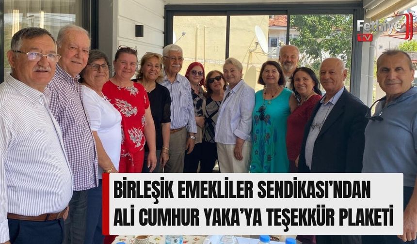 Birleşik Emekliler Sendikası’ndan Ali Cumhur Yaka’ya Teşekkür Plaketi