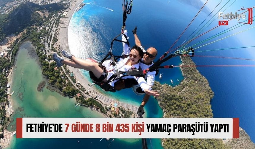 Fethiye’de 7 Günde 8 Bin 435 Kişi Yamaç Paraşütü Yaptı