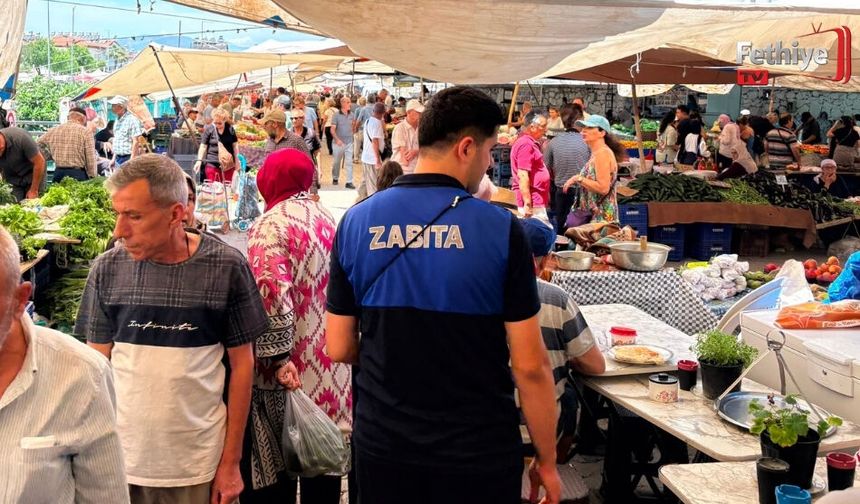 Fethiye Üretici Pazarı’nda Etiket, Terazi ve Üretici Belgesi Kontrolü Yapıldı