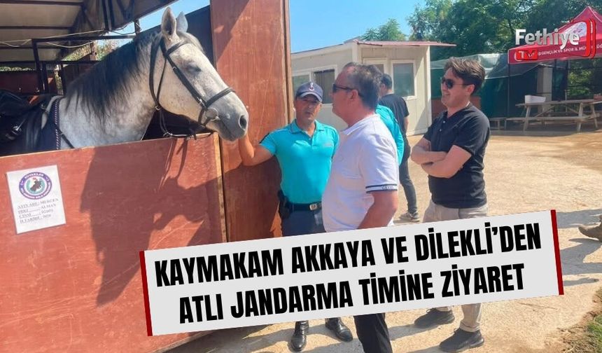 Kaymakam Akkaya ve Dilekli’den Atlı Jandarma Timine Ziyaret