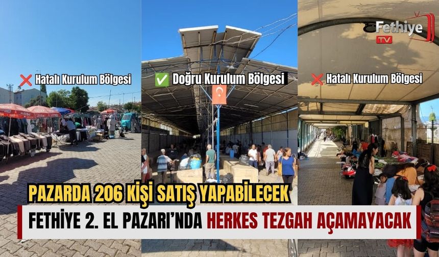 Fethiye 2. El Pazarı’nda Herkes Tezgah Açamayacak
