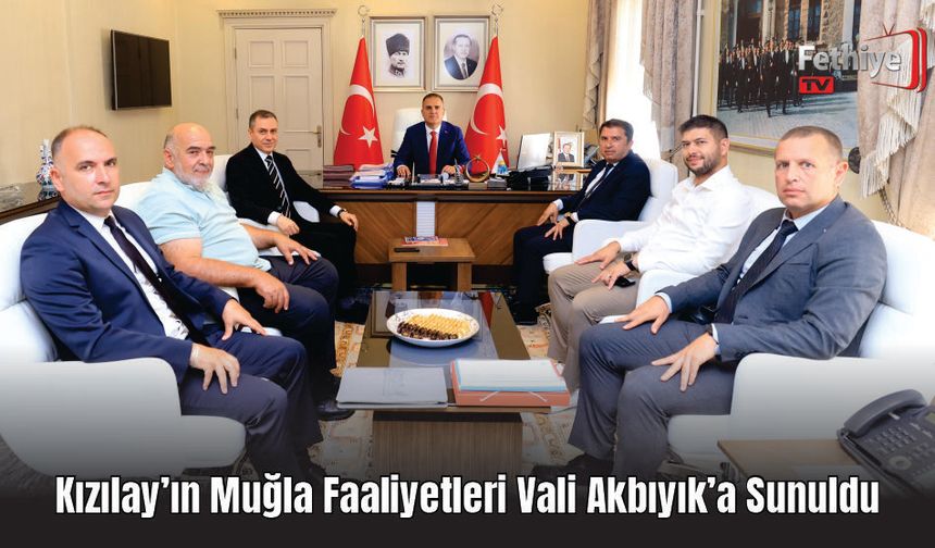 Kızılay’ın Muğla Faaliyetleri Vali Akbıyık’a Sunuldu