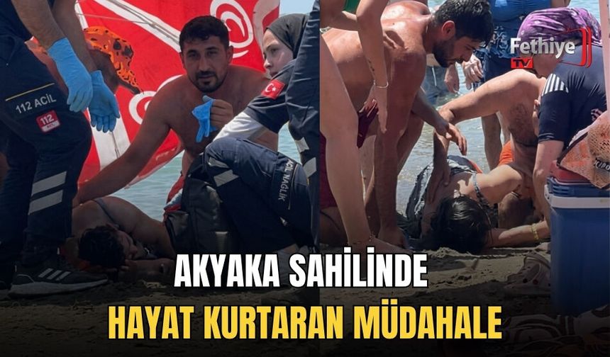 Akyaka Sahilinde Hayat Kurtaran Müdahale, Parkinson Hastası Yaşlı Kadın Hastaneye Kaldırıldı