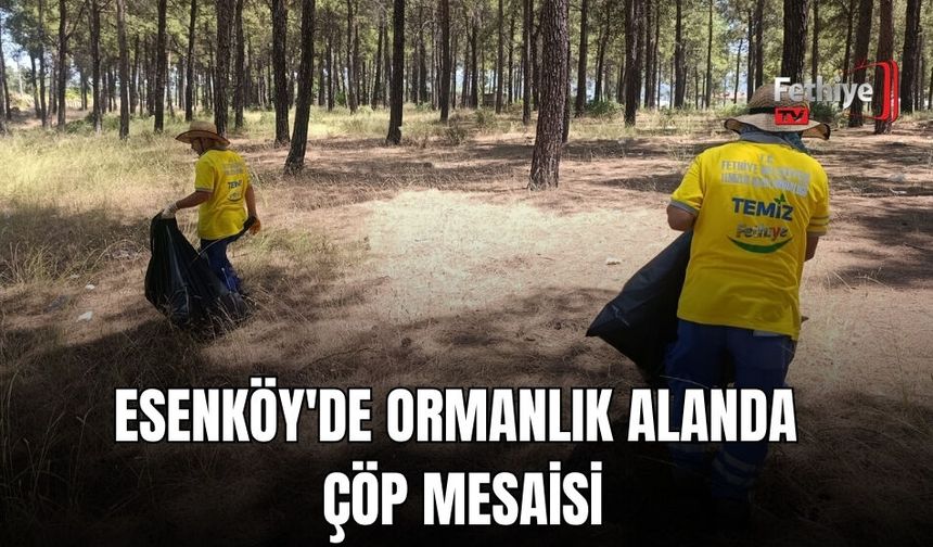 Esenköy'de Ormanlık Alanda Çöp Mesaisi