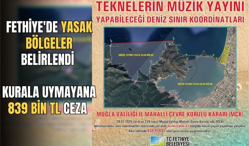 Fethiye'de Yasak Bölgeler Belirlendi  Kurala Uymayana 839 Bin TL Ceza