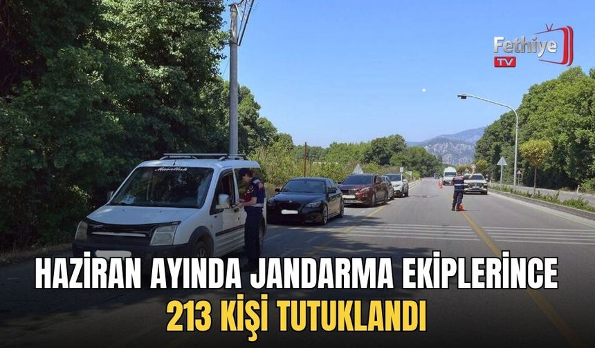 Haziran Ayında Jandarma Ekiplerince 213 Kişi Tutuklandı