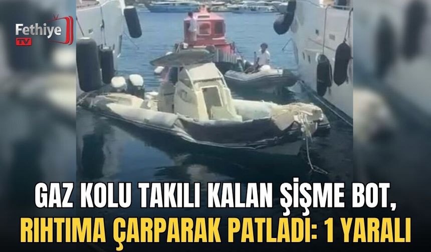 Gaz Kolu Takılı Kalan Şişme Bot, Rıhtıma Çarparak Patladı: 1 Yaralı