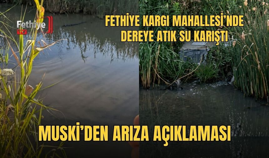 Fethiye Kargı Mahallesi’nde Dereye Atık Su Karıştı