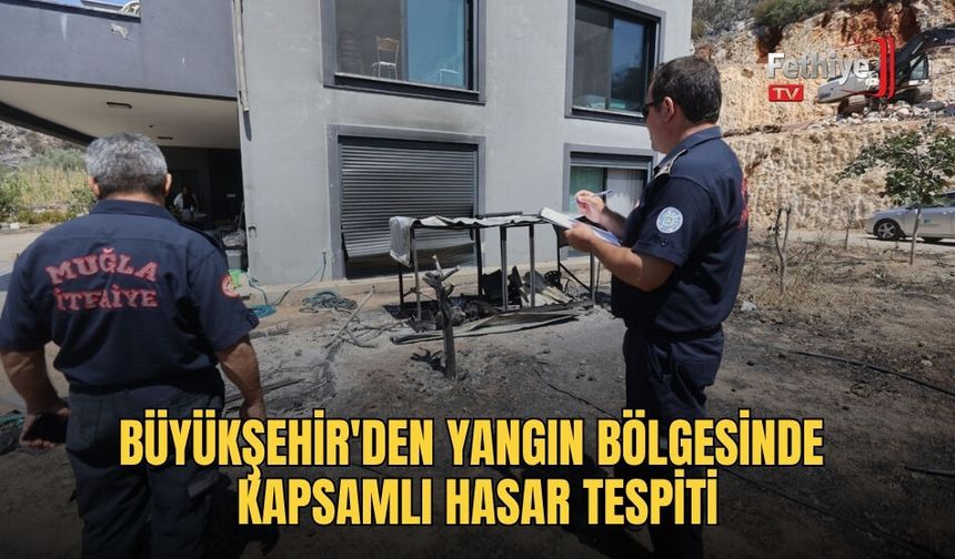 Büyükşehir'den Yangın Bölgesinde Kapsamlı Hasar Tespiti