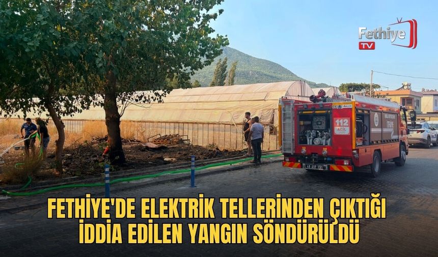 Fethiye'de Elektrik Tellerinden Çıktığı İddia Edilen Yangın Söndürüldü