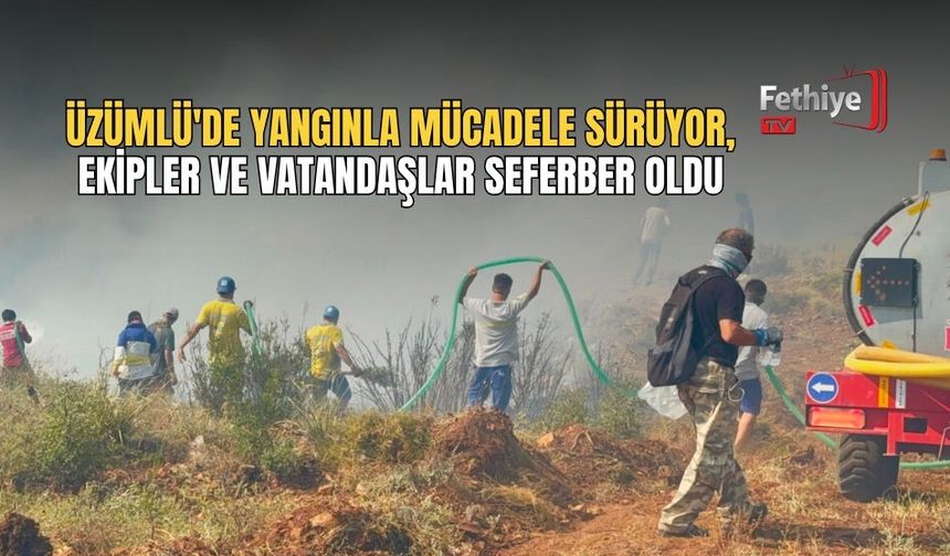 Üzümlü'de Yangınla Mücadele Sürüyor, Ekipler Ve Vatandaşlar Seferber Oldu
