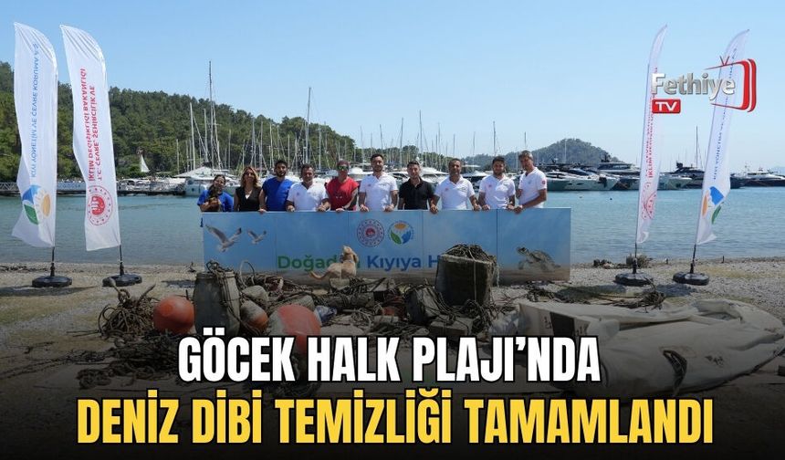 Göcek Halk Plajı'nda Deniz Dibi Temizliği Tamamlandı