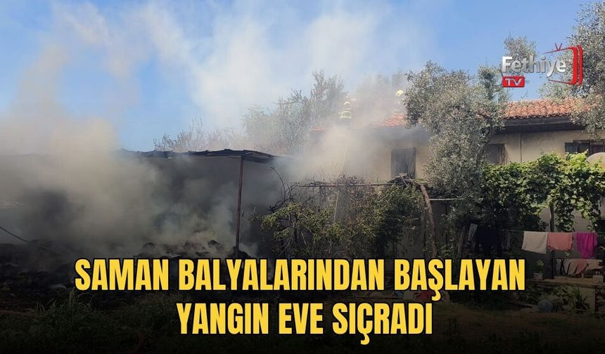 Saman Balyalarından Başlayan Yangın Eve Sıçradı