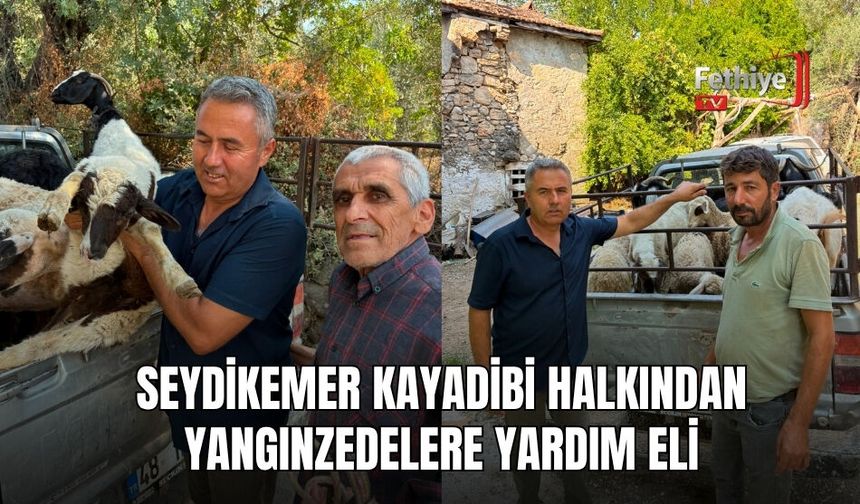Seydikemer Kayadibi Halkından Yangınzedelere Yardım Eli