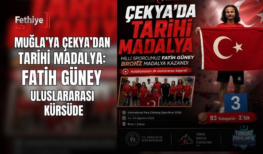 Muğla’ya Çekya’dan Tarihi Madalya: Fatih Güney Uluslararası Kürsüde