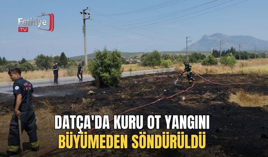 Datça'da Kuru Ot Yangını Büyümeden Söndürüldü