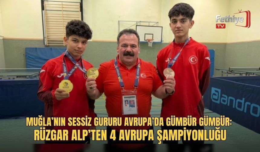 Muğla’nın Sessiz Gururu Avrupa’da Gümbür Gümbür: Rüzgar Alp’ten 4 Avrupa Şampiyonluğu