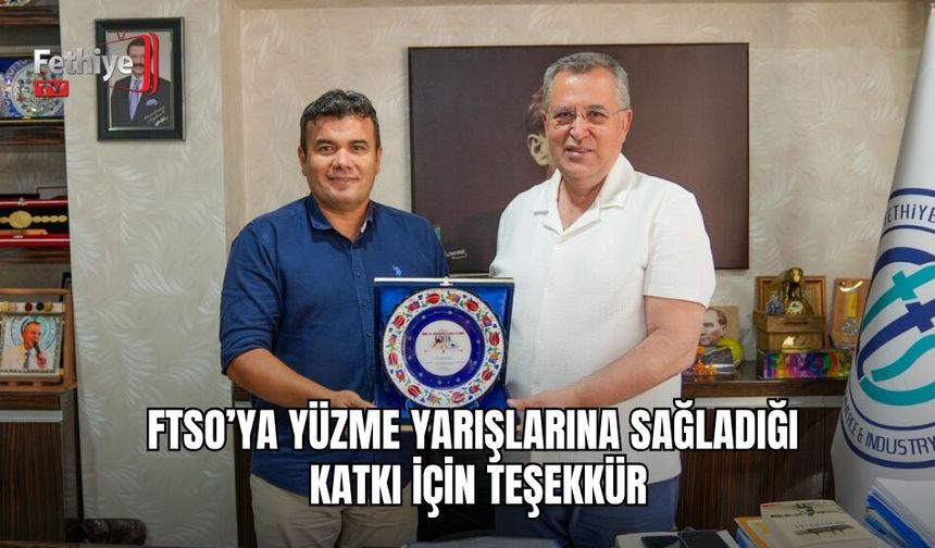 FTSO'ya Yüzme Yarışlarında Sağladığı Katkı İçin Teşekkür