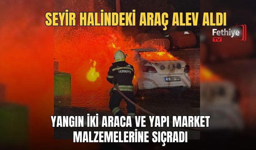 Seyir Halindeki Araç Alev Aldı