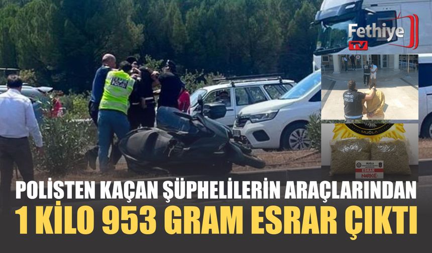 Polisten Kaçan Şüphelilerin Araçlarından 1 Kilo 953 Gram Esrar Çıktı
