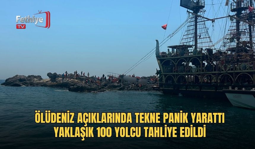 Ölüdeniz Açıklarında Tekne Panik Yarattı