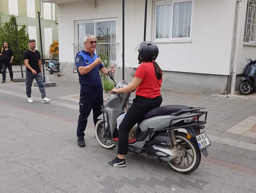 Fethiye'de Trafiğe Kapalı Alanlarda Motosiklet Denetimi Yapıldı (7)