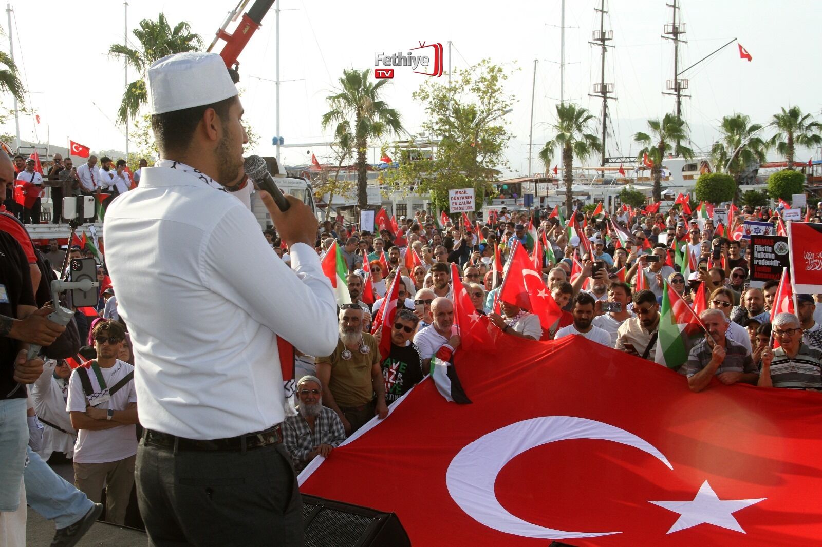 Fethiye'de Filistin’e Destek Yürüyüşü Ve Mitingi Yapıldı (8)