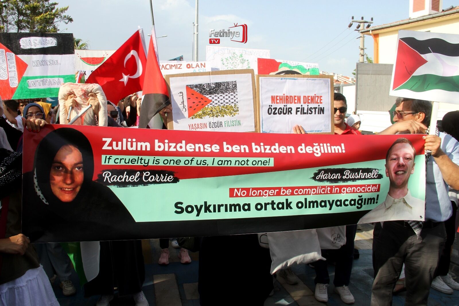Fethiye'de Filistin’e Destek Yürüyüşü Ve Mitingi Yapıldı (9)