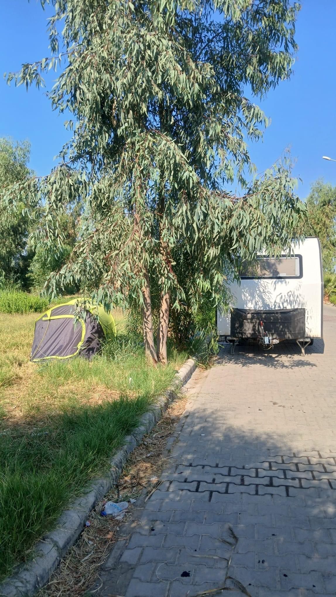 Fethiye’de Yeşil Alandan Kaldırılan Karavanlar Yol Kenarına Mesken Tuttu (3)