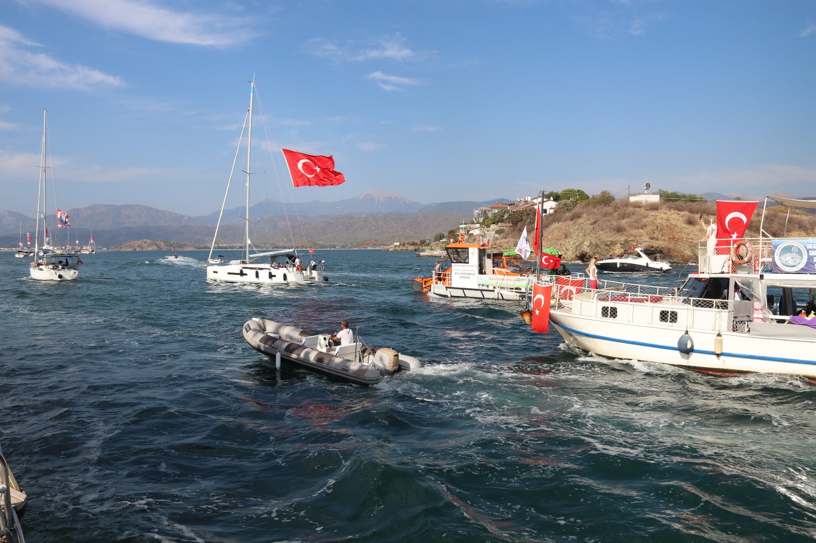 Fethiye’de Cumhuriyet Coşkusu Denizlerde De Yaşandı (8)