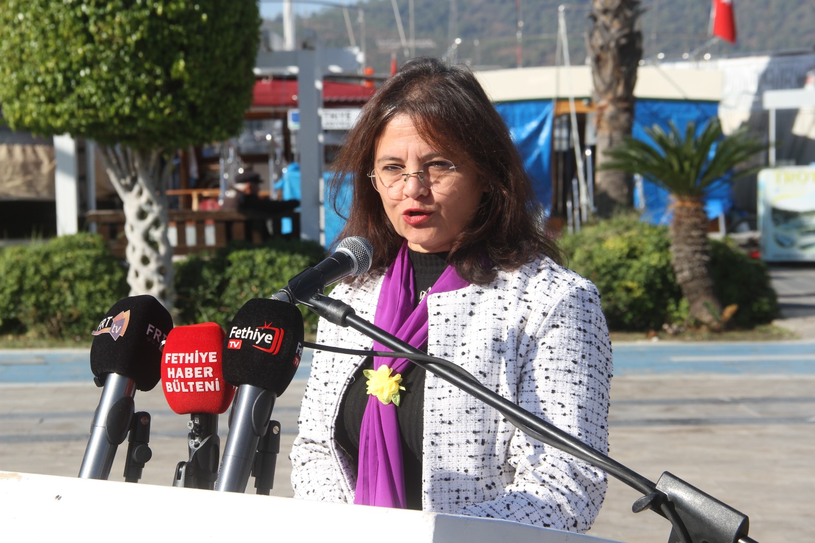 5 Aralık Dünya Kadın Hakları Günü'nde Fethiye'de Tören Düzenlendi (13)