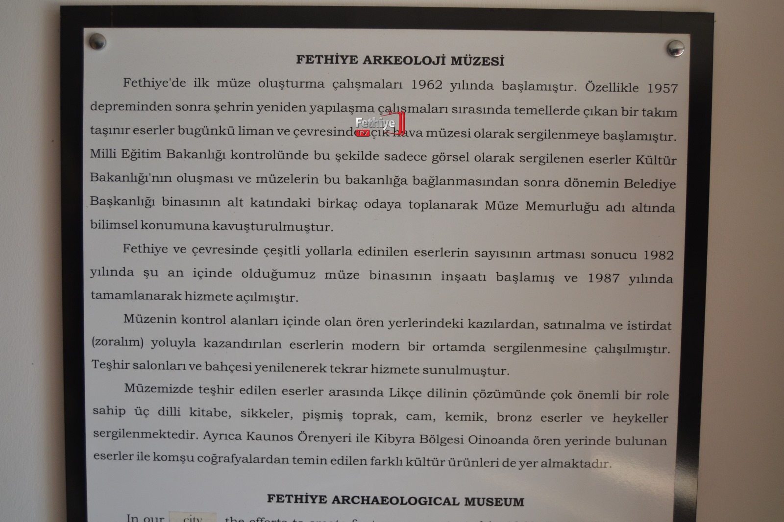 Fethiye Müzesi Yaklaşık 2 Yıldır Kapalı (5)