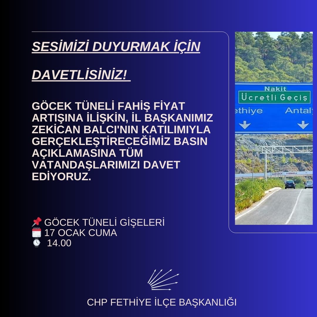 Göcek Tüneli'nde Fahiş Fiyat Artışına Tepki