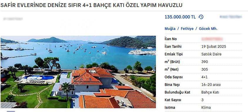 Fethiye’de Lüks Konutların Fiyatları Dudak Uçuklatıyor! (4)