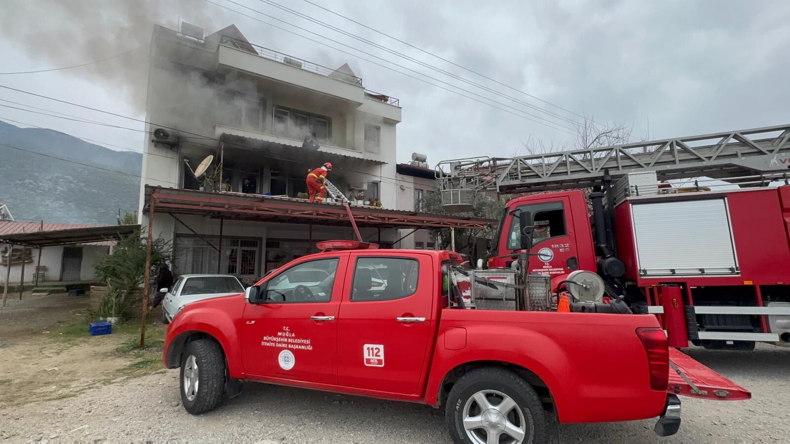 Fethiye'de Ev Yangını (7)