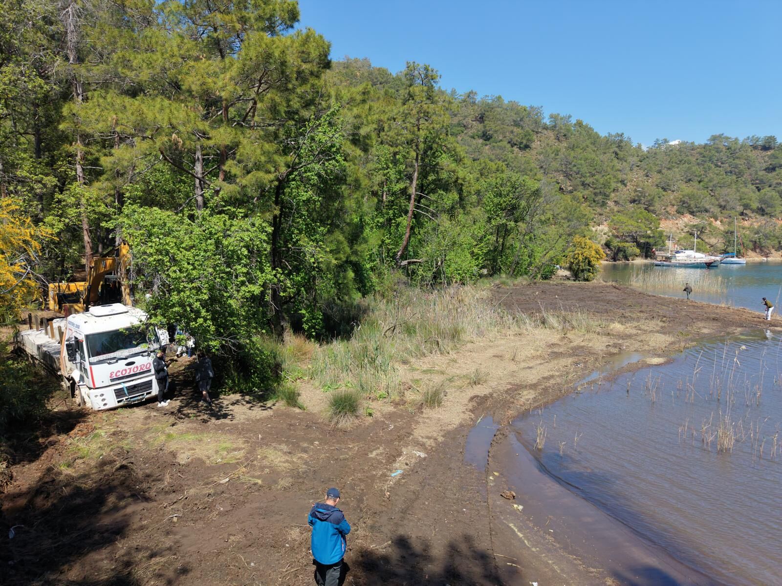 Göcek Osmanağa Koyu’nda İnşaat Başladi (8)