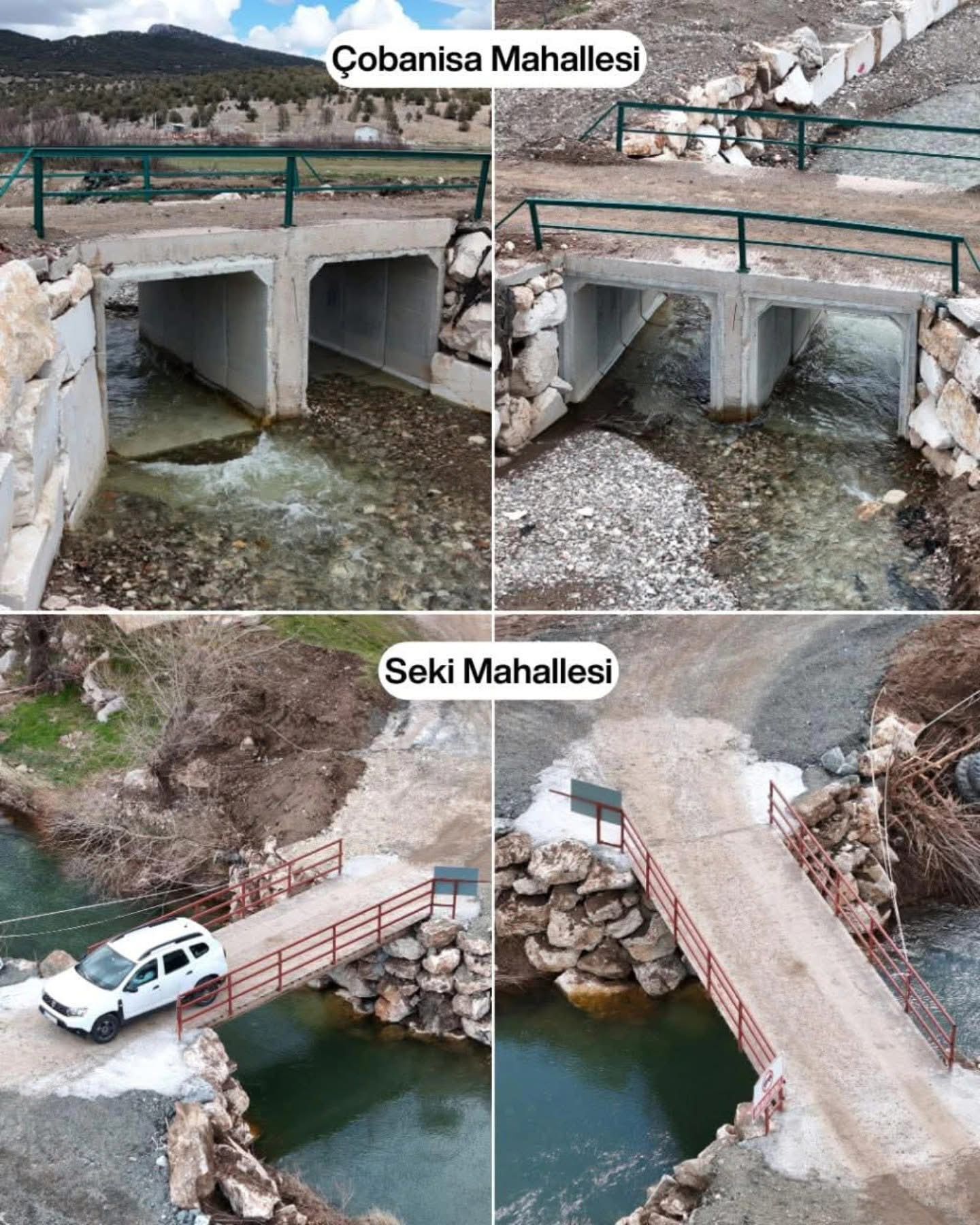 Seydi̇kemer'de Selde Zarar Gören Köprü Yeni̇den Ulaşima Açildi