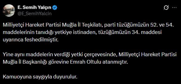 Mhp Muğla İl Başkanliğina Emrah Oltulu Atandi (2)