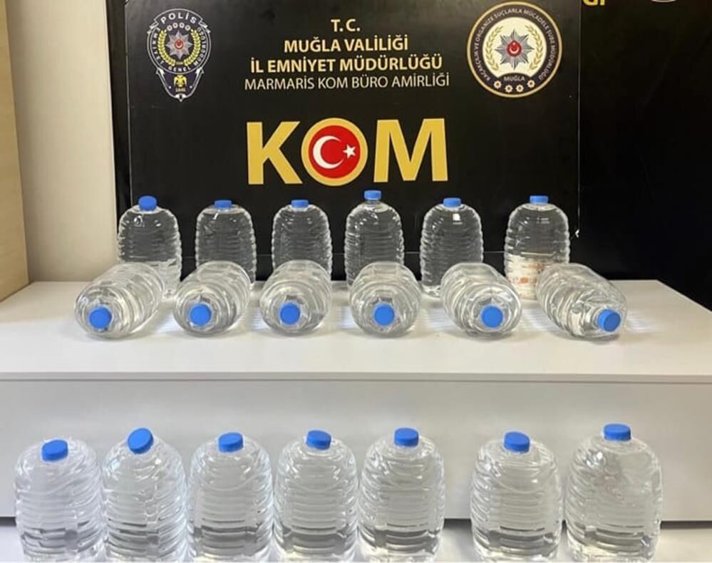 Fethiye’de 40 Litre Sahte Alkol Ele Geçirildi (1)