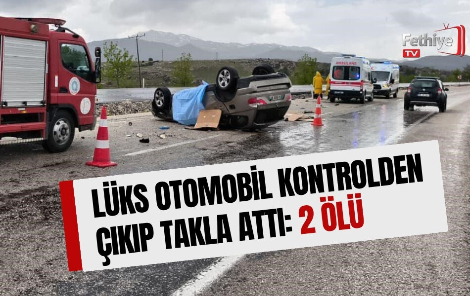 Lüks Otomobil Kontrolden Çıkıp Takla Attı: 2 Ölü