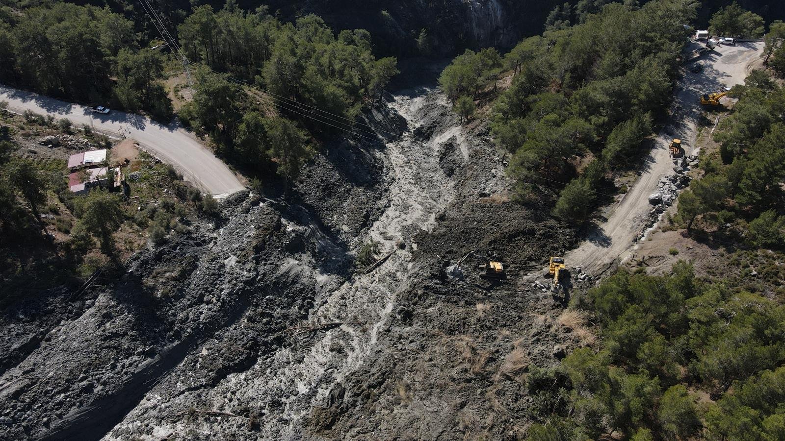 Seydi̇kemer’de Heyelan Nedeni̇yle Kapanan Yol 2,5 Aydir Açilmadi (5)