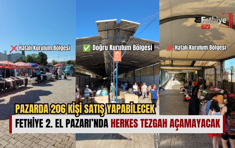 Fethiye 2. El Pazarı’nda Herkes Tezgah Açamayacak