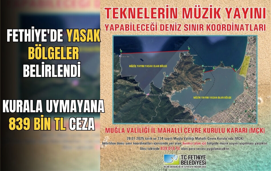 Fethiye'de Yasak Bölgeler Belirlendi  Kurala Uymayana 839 Bin TL Ceza