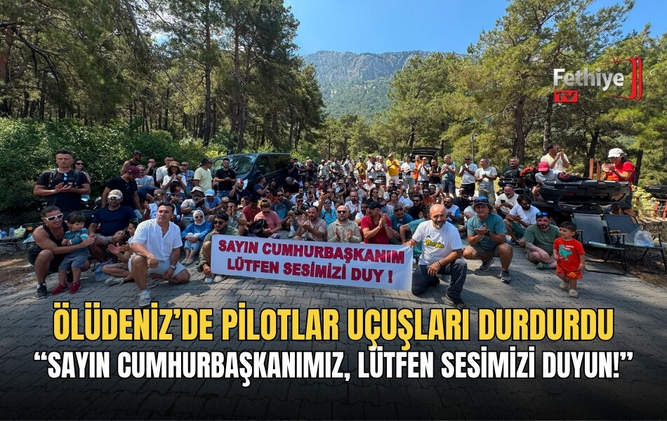 Ölüdeniz’de Pilotlar Uçuşları Durdurdu