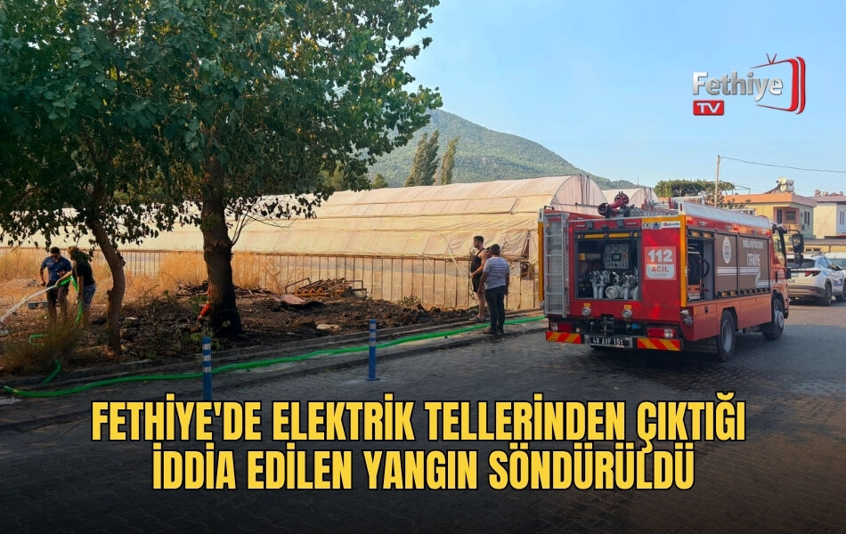 Fethiye'de Elektrik Tellerinden Çıktığı İddia Edilen Yangın Söndürüldü